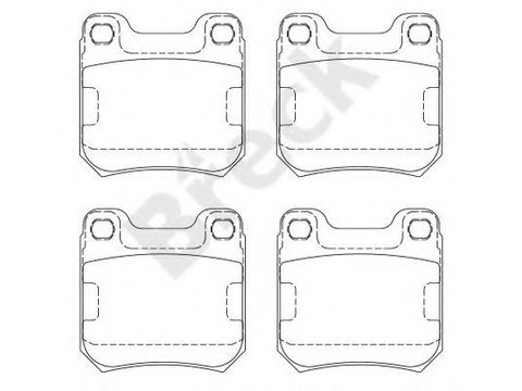 Set placute frana,frana disc SAAB 9-3 (YS3D) (1998 - 2003) Break 21050 00 704 00 piesa NOUA