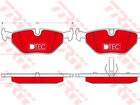 Set placute frana,frana disc SAAB 9-5 Combi (YS3E) (1998 - 2009) TRW GDB1344DTE piesa NOUA