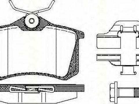Set placute frana,frana disc SEAT CORDOBA limuzina (6K1, 6K2), AUDI A4 limuzina (8D2, B5), AUDI A8 limuzina (4D2, 4D8) - TRISCAN 8110 10544