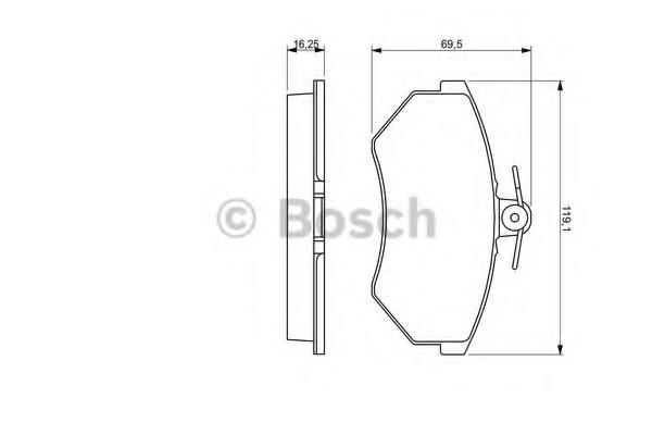 Set placute frana,frana disc SEAT CORDOBA limuzina (6K1, 6K2), VW PASSAT (3A2, 35I), SEAT IBIZA Mk II (6K1) - BOSCH 0 986 460 943