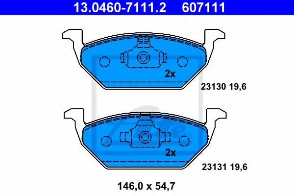 Set placute frana,frana disc SEAT IBIZA V SPORTCOUPE (6J1, 6P5) (2008 - 2016) ATE 13.0460-7111.2 piesa NOUA