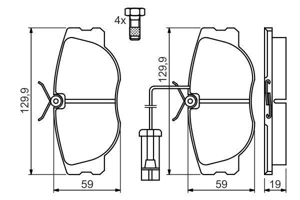 Set placute frana,frana disc Set placute frana ALFA ROMEO 155 GTV SPIDER FIAT CROMA TIPO LANCIA DEDRA DELTA I KAPPA THEMA 2.0-3.0 03.86-10.05 BOSCH 0 986 460 942