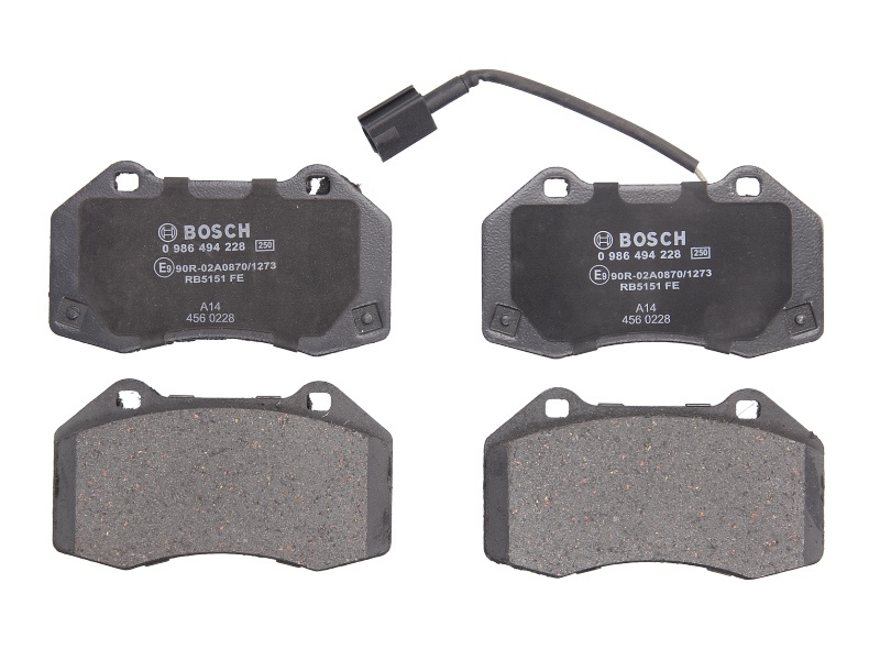 Set placute frana,frana disc Set placute frana Fata ABARTH 500 / 595 / 695 500C / 595C / 695C GRANDE PUNTO PUNTO PUNTO EVO ALFA ROMEO MITO FIAT DOBLO 1.4/1.6 10.01- BOSCH 0 986 494 228