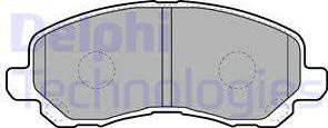 Set placute frana.frana disc Set placute frana Fata CHRYSLER 200 SEBRING CITROEN C4 AIRCROSS DODGE AVENGER CALIBE PEUGEOT 4008 (B), Crossover, 05.2012 - Delphi LP1684