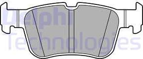 Set placute frana.frana disc Set placute frana Spate FORD FOCUS IV GALAXY III MONDEO V S-MAX FORD USA EDGE FUSION FORD MONDEO V (CD), Sedan, 09.2012 - Delphi LP3151