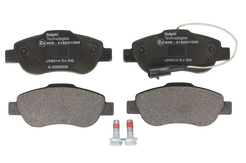 Set placute frana,frana disc Set placute frana Fata FIAT 500 500 C PANDA PANDA/HATCHBACK FORD KA 1.2-1.4CNG 06.06- DELPHI LP2014