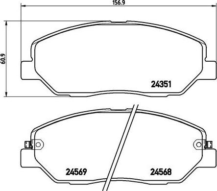 Set placute frana.frana disc Set placute frana Fatacu un tampon de amortizoare HYUNDAI GENESIS GRAND SANTA FE SANT SSANGYONG REXTON (Y400), Crossover, 07.2017 - Brembo P 30 036
