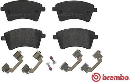 Set placute frana.frana disc Set placute frana Fatacu suplimente cu surub de ghidare a etrierului de frana MER MERCEDES-BENZ CITAN (415), Box/MPV, 11.2012 - Brembo P 68 044