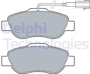 Set placute frana.frana disc Set placute frana Fata FIAT 500 500 C FORD KA 1.2-1.3D 07.07- FIAT 500 (312_), Hatchback, 07.2007 - Delphi LP3412