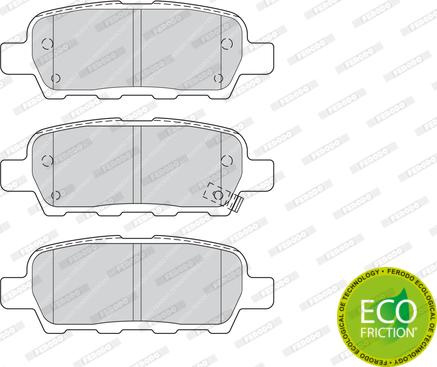 Set placute frana.frana disc Set placute frana Spate INFINITI EX FX G M M37 M45 Q50 Q60 Q70 QX50 I NISSAN ALTIMA NISSAN PATHFINDER IV (R52), Crossover, 09.2012 - Ferodo FDB4324