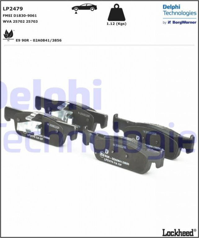 Set placute frana.frana disc Set placute frana Fata CITROEN JUMPY DACIA LOGAN II LOGAN MCV II SANDERO II RENAULT RENAULT TWINGO III (BCM_), Hatchback, 09.2014 - Delphi LP2479