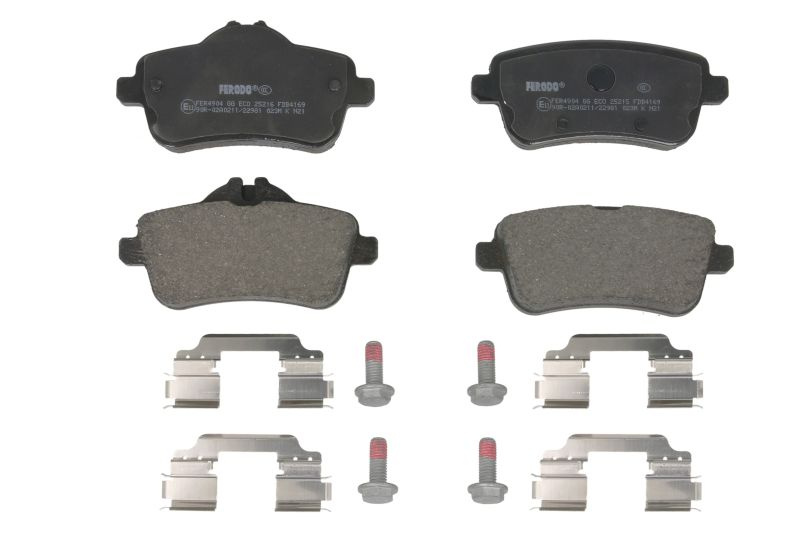 Set placute frana,frana disc Set placute frana Spate MERCEDES A W176 CLA C117 CLA SHOOTING BRAKE X117 GL X166 GLA X156 GLE C292 GLE W166 GLS X166 M W166 2.0-5.5 06.11- FERODO FDB4169