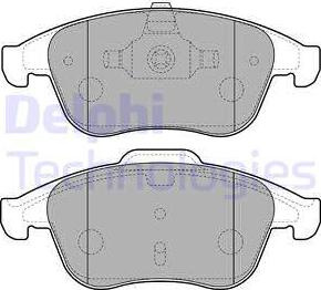 Set placute frana.frana disc Set placute frana Fata RENAULT CLIO IV GRAND SCENIC III LAGUNA LAGUNA III LATITUDE M RENAULT MEGANE III (DZ0/1_), Compartiment, 11.2008 - Delphi LP2181
