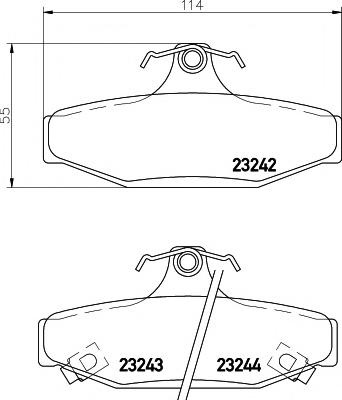 Set placute frana,frana disc SSANGYONG MUSSO (FJ),