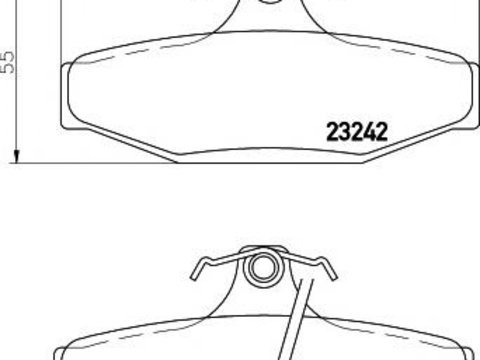 Set placute frana,frana disc SSANGYONG MUSSO (FJ), SSANGYONG KORANDO (KJ), SSANGYONG KORANDO Cabrio (KJ) - HELLA PAGID 8DB 355 009-571