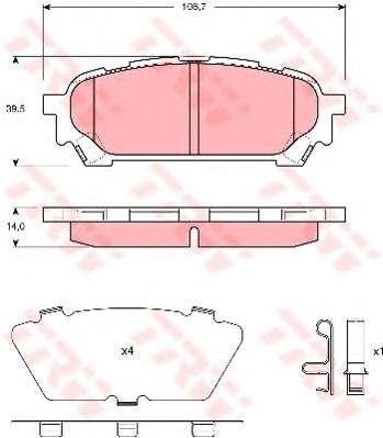 Set placute frana,frana disc SUBARU FORESTER (SG) (2002 - 2016) TRW GDB3395 piesa NOUA