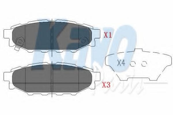 Set placute frana,frana disc SUBARU OUTBACK combi (BL, BP), SUBARU LIBERTY IV (BL, BP), SUBARU LIBERTY IV combi (BL, BP, B13_) - KAVO PARTS KBP-8005