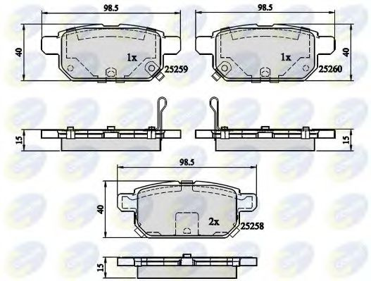 Set placute frana,frana disc SUZUKI VITARA (LY) (2015 - 2016) COMLINE CBP32128 piesa NOUA