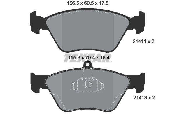 Set placute frana,frana disc TEXTAR 2141101 pentru OPEL VECTRA A hatchback (J89) 1993-1995
