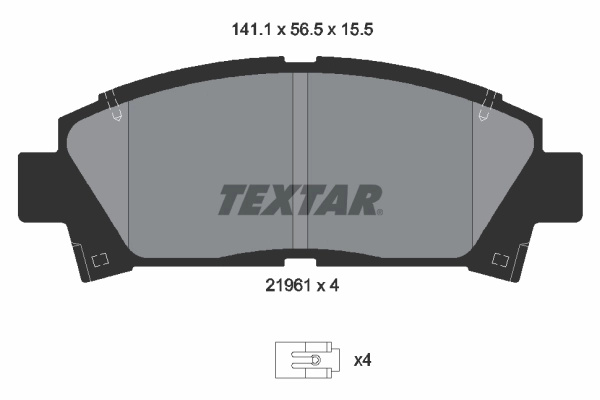 Set placute frana,frana disc TEXTAR 2196102 pentru