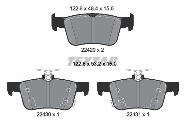 Set placute frana,frana disc TEXTAR 2242901 la HON