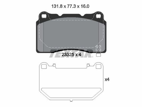 Set placute frana,frana disc TEXTAR 2332502