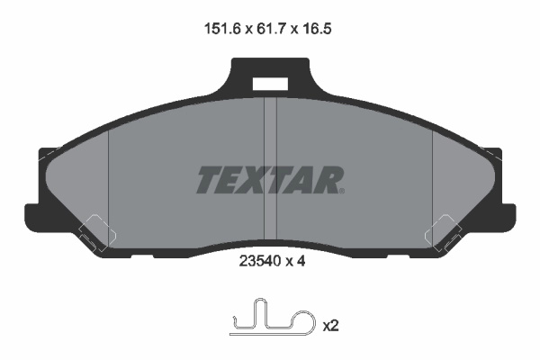 Set placute frana,frana disc TEXTAR 2354001 model 