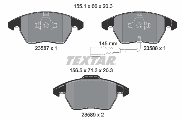 Set placute frana,frana disc TEXTAR 2358701
