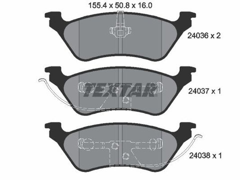 Set placute frana,frana disc TEXTAR 2403601