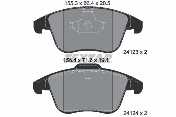 Set placute frana,frana disc TEXTAR 2412301 model LAND ROVER FREELANDER 2 VAN (L359) 2006 2007 2008 2009 2010 2011 2012 2013 2014