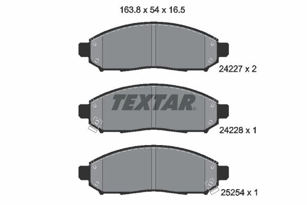 Set placute frana,frana disc TEXTAR 2422704 la mas
