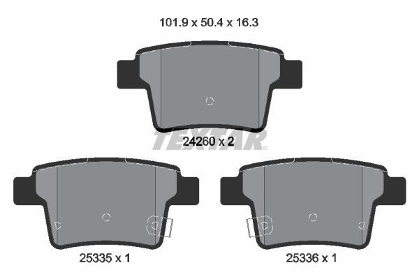 Set placute frana,frana disc TEXTAR 2426001