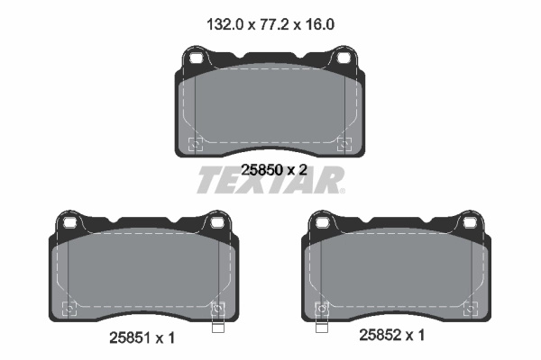 Set placute frana,frana disc TEXTAR 2585001 pentru