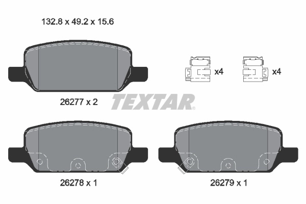 Set placute frana,frana disc TEXTAR 2627701 pentru