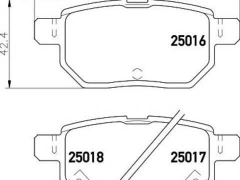 Set placute frana,frana disc TOYOTA ALTIS limuzina (E15_), TOYOTA PRIUS (ZVW3_), LEXUS CT (ZWA1_) - HELLA PAGID 8DB 355 014-991