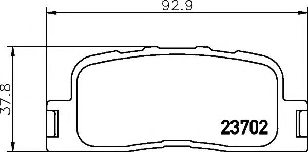 Set placute frana,frana disc TOYOTA CAMRY limuzina (MCV3_, ACV3_, _XV3_), LEXUS ES limuzina (MCV_, VZV_), CHERY A520 - HELLA PAGID 8DB 355 011-001