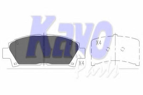 Set placute frana,frana disc TOYOTA CARINA E limuzina (_T19_), TOYOTA CARINA E hatchback (_T19_), TOYOTA AVENSIS (_T22_) - KAVO PARTS KBP-9110