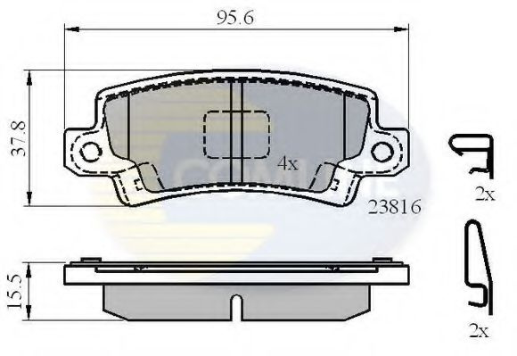 Set placute frana,frana disc TOYOTA COROLLA Combi (E12J, E12T) (2001 - 2007) COMLINE CBP3942 piesa NOUA