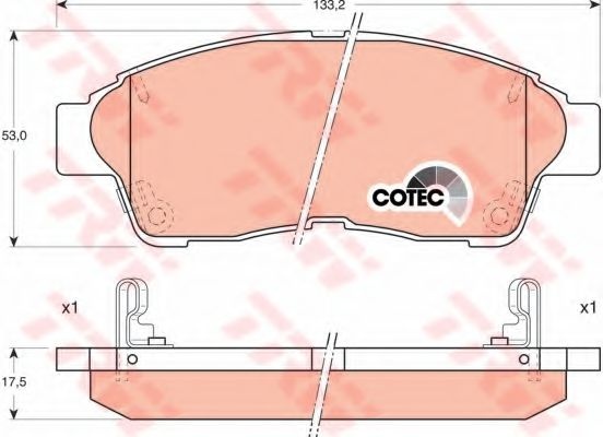 Set placute frana,frana disc TOYOTA COROLLA Wagon (E11) (1997 - 2001) TRW GDB1143 piesa NOUA