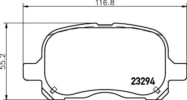 Set placute frana,frana disc TOYOTA COROLLA limuzina (_E11_), TOYOTA COROLLA Liftback (_E11_), TOYOTA COROLLA hatchback (_E11_) - TEXTAR 2329402