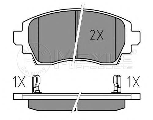 Set placute frana,frana disc TOYOTA COROLLA limuzina (_E11_), TOYOTA COROLLA Liftback (_E11_), TOYOTA COROLLA hatchback (_E11_) - MEYLE 025 230 8818/W