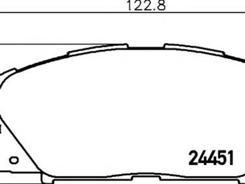 Set placute frana,frana disc TOYOTA (GAC) YARIS, TOYOTA (FAW) VIOS, TOYOTA PRIUS (ZVW3_) - HELLA PAGID 8DB 355 014-311