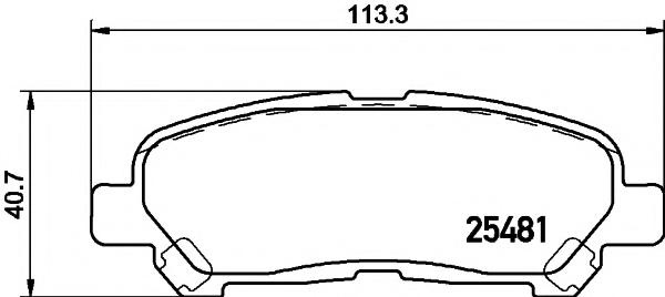 Set placute frana,frana disc TOYOTA HIGHLANDER (_M