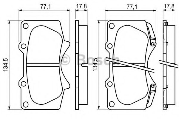 Set placute frana,frana disc TOYOTA LAND CRUISER 150 (KDJ15, GRJ15) (2009 - 2016) BOSCH 0 986 494 153 piesa NOUA