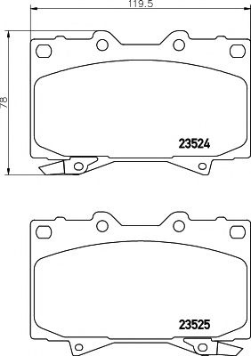 Set placute frana,frana disc TOYOTA LAND CRUISER 90 (J9) (1995 - 2016) TEXTAR 2352402 piesa NOUA