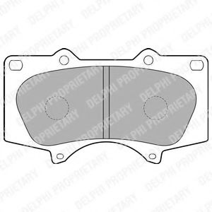 Set placute frana,frana disc TOYOTA LAND CRUISER (LJ12, KZJ12, TRJ12, KDJ12, GRJ12) (2002 - 2009) DELPHI LP1782 piesa NOUA