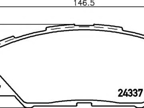 Set placute frana,frana disc TOYOTA RAV 4 III (ACA3_, ACE_, ALA3_, GSA3_, ZSA3_), TOYOTA BLADE (NRE15_, ZZE15_, ADE15_, ZRE15_, NDE15_), TOYOTA (FAW)