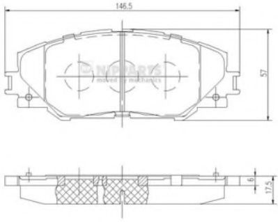 Set placute frana,frana disc TOYOTA RAV 4 III (ACA3, ACE, ALA3, GSA3, ZSA3) (2005 - 2016) NIPPARTS N3602138 piesa NOUA