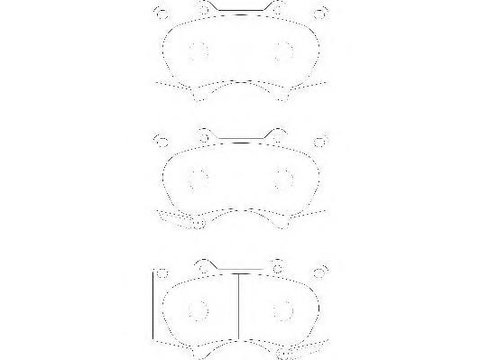 Set placute frana,frana disc TOYOTA TACOMA II pick-up (RN6_, RN5_, LN6_, YN6_, YN5_, LN5_), TOYOTA LAND CRUISER PRADO (KDJ12_, GRJ12_), MITSUBISHI SHO