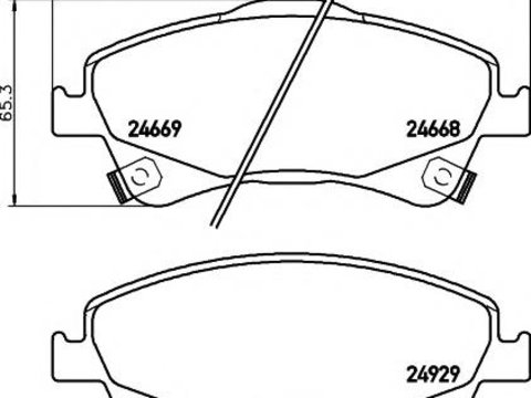 Set placute frana,frana disc TOYOTA VERSO (_AUR2_, _ZGR2_) - HELLA PAGID 8DB 355 014-881